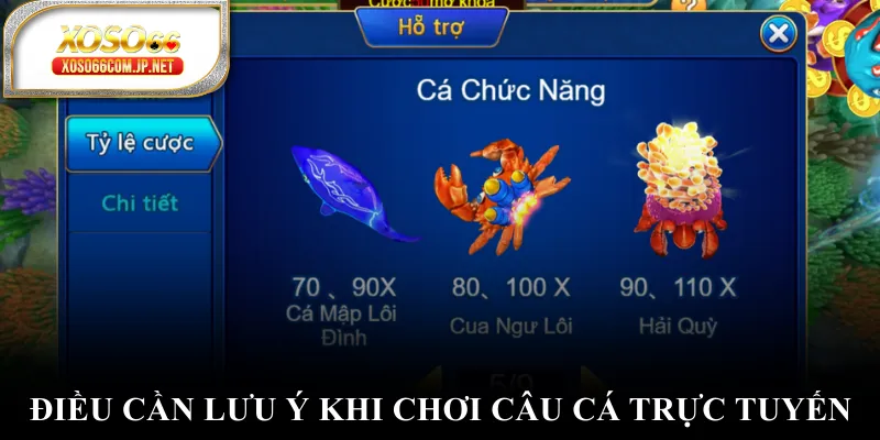 Điều cần lưu ý khi chơi câu cá trực tuyến